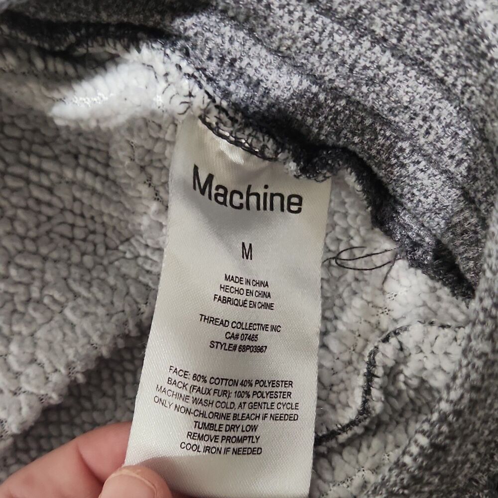 Machine Gray Fleece Jogger Sweatpants Mens M Drawstring Elastic Waist Pockets - Picture 3 of 6